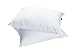 JA COMFORTS Goose Down and Feather Bed Pillows for Sleeping (2 Pack)- King(20IN×36IN) Hotel Collection, Natural Filling, Natural Cotton Cover, White