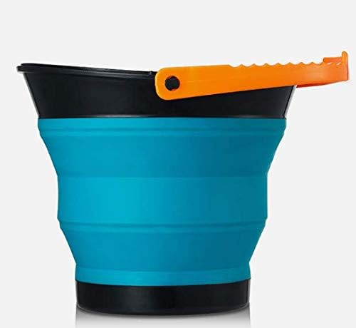 MIJELLO Height Adjustable Water Bucket for Portable, Blue - Image 3