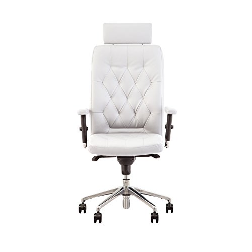 CHAISE-EXPERT-Chester-Poltrona-di-direzione-ergonomico-sincrono-Braccioli-Regolabili-Offre-Una-Grande-ergonomia-alle-Persone-di-Una-Dimensione-Fino-a-200-cm-Capacite-di-carico-150-kg-Bianco