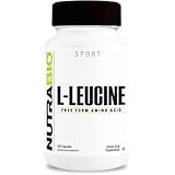 NutraBio 100% Pure L-Leucine - Muscle Recovery and Support - Naturally Fermented Free Form Amino Acid - Vegan, Non-GMO, Glute