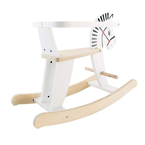 Bieco Zebra Schaukelpferd ab 1 Jahr | Holz Schaukelpferd Baby | Schaukeltier Baby | Holz Pferd Schaukel Baby | Baby Schaukelwippe | Zebra Schaukeltier ab 1 Jahr aus Holz | Schaukelstuhl Holz Pferd – Bild 3