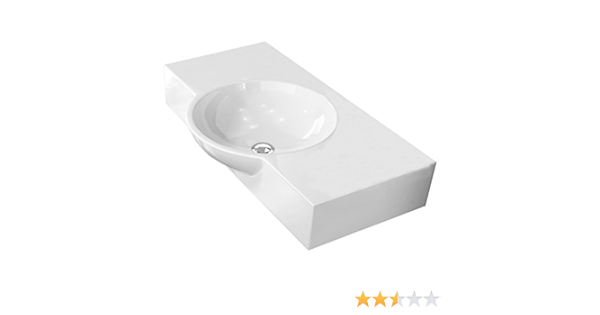 Art&Bath Bemus lavabo porcelana, suspendido, 71x43x11.5 ...
