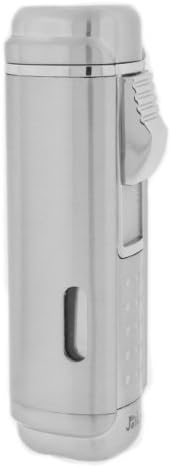 JetLine Magna Quad Torch Red Flame Lighter (Chrome Silver) by JetLine Lighters