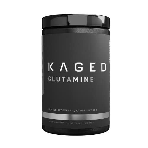 KAGED MUSCLE, LGlutamine Powder 500 Gram, Vegan, Support Muscle