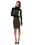 PattyBoutik Women's Turtleneck Pencil Sweater Dress