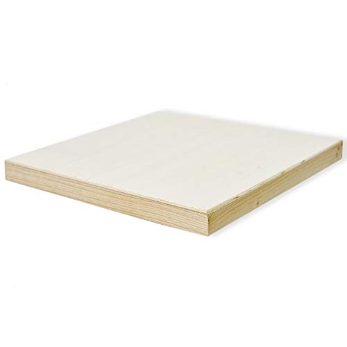 AQUEENLY 6 Pcs 8'' x 8'' Unfinished Wood Cradled Painting Panel Boards for Arts & Craft - Wooden Canvas Panels