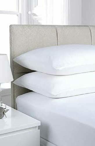 White Single Polycotton Fitted Sheets - 2 Pack