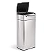 simplehuman 30 Liter / 8 Gallon Stainless Steel Touch-Bar Kitchen Trash Can, Brushed Stainless Steel, ADA-Compliant