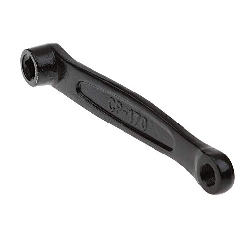 Xeminor Bicycle Steel Iron Left Crank Arm with Prismatic Hole Hand Steel Crank Left Alone Crankset 17cm Black