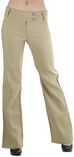 Women's Boot-Cut Dress Pants - Khaki