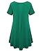 BELAROI Womens Summer Casual T Shirt Dresses Short Sleeve Swing Tunic Dress(3X, Deep Green)