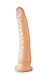 Eden Pleasure Products 8.5 Inch Realistic Anal Dildo with Strong Suction Cup for Beginners - Slim, Tapered, Veined Penis for Vaginal G-spot - Harness Compatible - Sex Toys for Women & Men - Beige