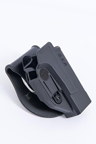 Orpaz Glock 17/19/22/23/25/26/31/32/34/35 Holster Black Polymer with 360 Rotation Paddle with Tension Adjustment