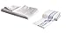 Olympus Heavy Napping Confort Blankets (White with Blue Stripe) by BH Medwear
