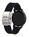 SnuG The Original watchbands 16mm Perfect fit Bracelet Band, Replacement Smart Watch Band Strap - Silicone - Quick Release - Stainless Steel Deployant Buckle (Black w Silver Buckle)