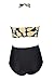 Cupshe Fashion Women's Pineapple Printing High-waisted Halter Padding Bikini Set (M)