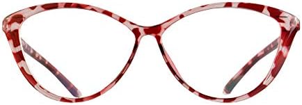 MEDOLONG Anti Blue Ray Computer Reading Glasses TR90 Cateye Women's Frame Blue Light Light Spectacles-RG5865R