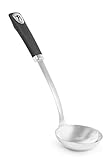 Internet’s Best Stainless Steel Soup Ladle With Rubber Grip | Large Kitchen Utensil Spoon | Punch Bowl And Soup Pan Ladle