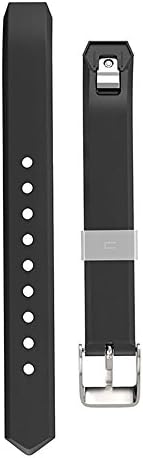 PeiModo Fitness Replacement Wristband with Metal Buckle Large for Fitbit Alta Accessories (black)