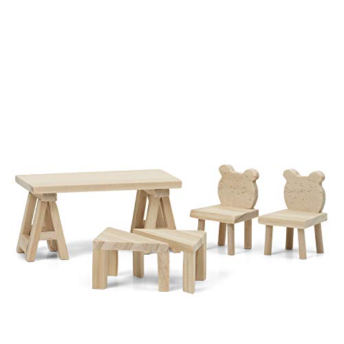 Lundby 60-9064-00 Table + Chairs DIY Tisch + Stühle, Muti – Bild 3