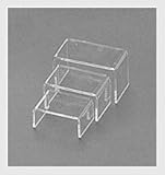 Source One 3 Piece Set Clear Riser Acrylic Small showcase Jewelry Fixtures (3P-Riser-Small)