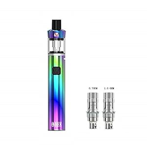 VAPTIO Tyro KIT 1500 mAh 25 W All-in-One Vape Pen Starter-Kit für elektronische Zigarette, No E Liquid No Nicotine (Tyro- Regenbogen)