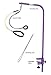 Downtown Pet Supply Dog Grooming Arm with Clamp and Loop, 1 Haunch, Purple - Adjustable Steel Grooming Table Arm