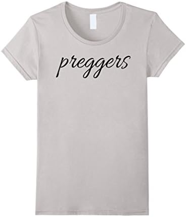 Women's PREGGERS Women's Pregnant Pregnancy T-Shirt XL Silver