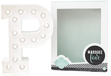 American CraftsLove-P Marquee Letter, White