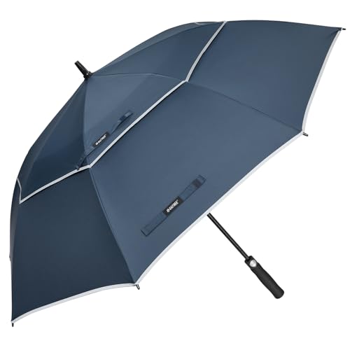 G4Free 47 Inch Regenschirm Groß Stockschirm Sturmfest Golf Schirme Automatik Regenschirm XXL für Herren Damen Doppelt Überdachung Belüftet