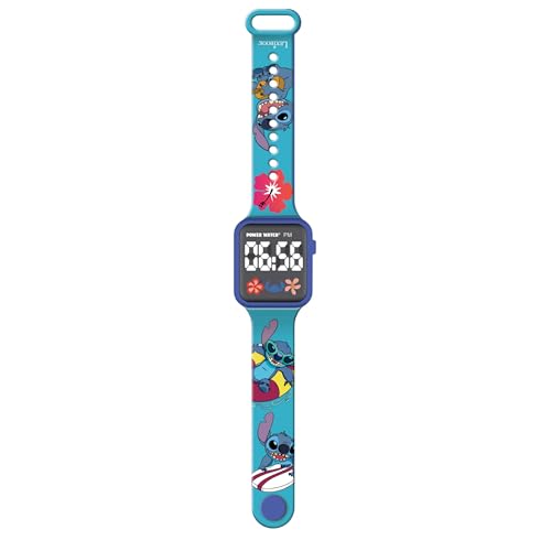 Lexibook, Disney Stitch DMW060D Digital Watch, 12 Hour or 24 Hour Display, Blue
