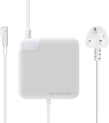 SkyGrand Compatible MacBook Pro Charger, MacBook charger 60W Magsafe Power Adapter (L Tip) for Mac Book and MacBook Air 11 inch & 13 inch - Made Before Mid 2012 (With UK Extension Power Cord)