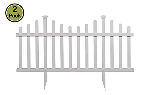 Zippity Outdoor Products ZP19001 Madison Vinyl Picket Fence, White, 30" x 56" (1 Box, 2 Panels)