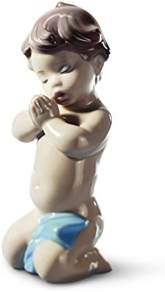 A Child's Prayer Boy Figurine. Porcelain Baby Figure.
