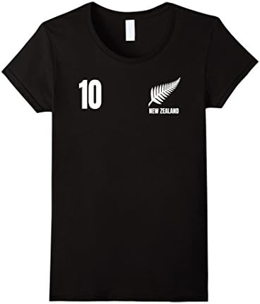 Womens New Zealand Rugby Shirt Tees Large Black