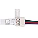 LED Strip Connector, 10mm-Wide 4 Pin L Shape Connectors, 5050 RGB 2M Strip Lights Extension Wire Cable Cord, LED Strip Silicon Fastener Clip, Light Strips Fixing Holder, LED Strip Extension Cable