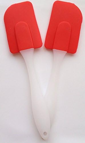 Spatulas Silicone Set Kitchen Silicone Rubber Spatula Baking Pastry Cake Brush Kitchen Cooking Mixing Spatula Nonstick Heat Resistant 1 Sets of 2 Pcs