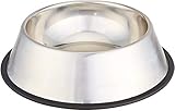 AmazonBasics Stainless Steel Pet Dog Water And Food Bowl - 11 x 3 Inches