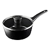 Masterchef Non Stick Saucepan for Induction Hobs 18cm Sauce Pot with Lid for all Cooking Surfaces Swiss Engineered…