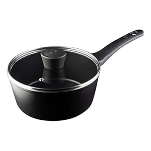 Masterchef Non Stick Saucepan for Induction Hobs 18cm Sauce Pot with Lid for all Cooking Surfaces Swiss Engineered…