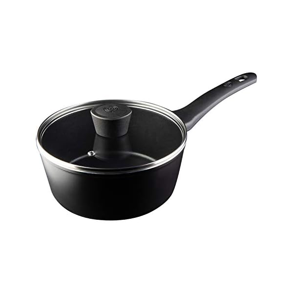 Masterchef Non Stick Saucepan for Induction Hobs 18cm Sauce Pot with Lid for all Cooking Surfaces Swiss Engineered…