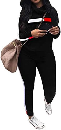 Womens 2PCS Tracksuit Set Velour Stripe Zipped Hoodie Jogging Suit Women Pyjama Set Loungewear Long Sleeve