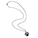 HooAMI Cremation Jewelry Ashes Keepsake Dog Cat Paw Pet Memorial Urn Necklace (Black Silver)