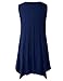 LARACE Womens Plus Size Tank Tops Summer Sleeveless Shirts Casual Loose Tunic Blouses(Navy Blue L)