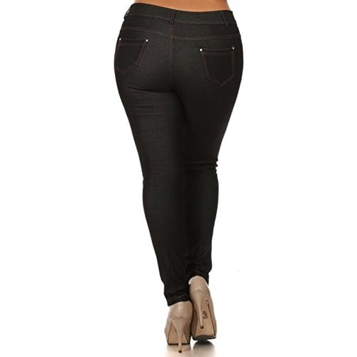 colored jean leggings