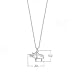 Boma Jewelry Sterling Silver Origami Rhinoceros Pendant Necklace, 18 Inches