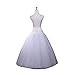 Nanwuji A-line Hoopless Petticoat Crinoline Underskirt Slips Floor Length for Bridal Wedding Dress, White, One Size