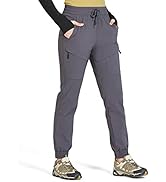 NORTHYARD Women's Cargo Joggers Lightweight Quick Dry Water Resistant Hiking Pants with Zipper Po...