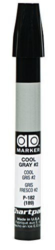 The Original Chartpak AD Marker, Tri-Nib, Cool Gray 2, 1 Each (P182)