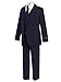 Bello Giovane Boys Navy Formal Dress Slim Suit Set (Free Bow Tie)